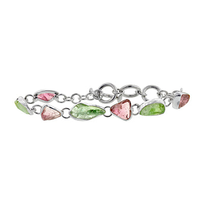 Tourmaline and Sterling hot silver bracelet