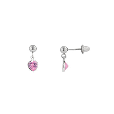 Cubic zirconia heart on sale earrings