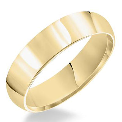 Yellow gold comfort hot sale fit wedding bands