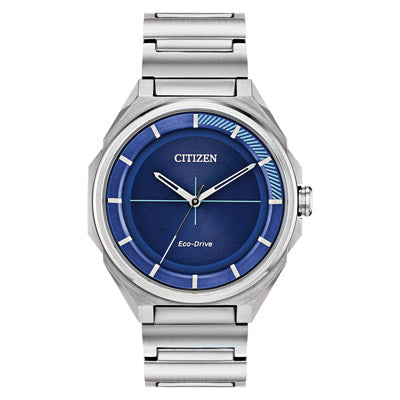 Citizen Drive Mens Watch with Blue Dial and Stainless Steel