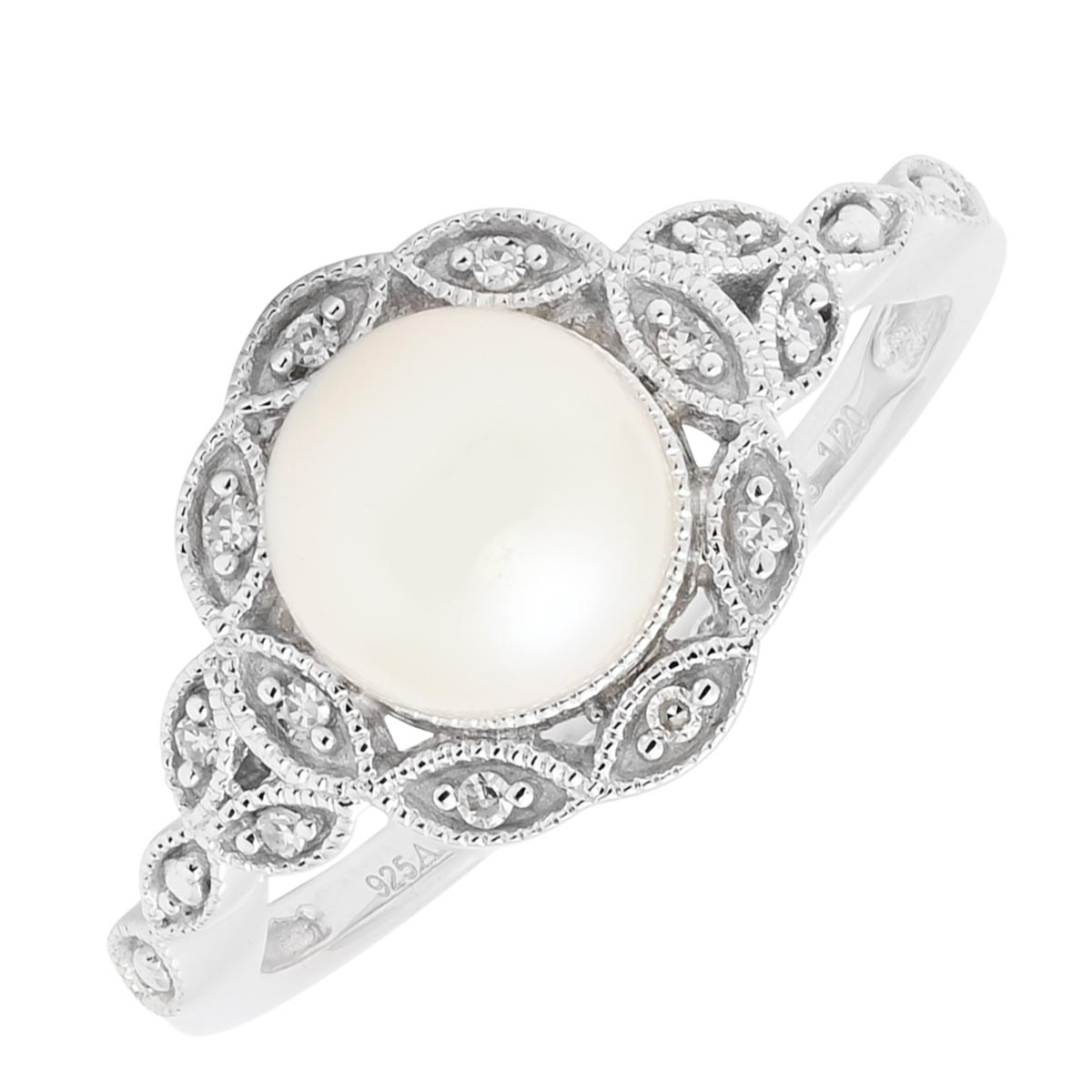 Vintage - Sterling Silver and Fresh Water Pearl deals Ring