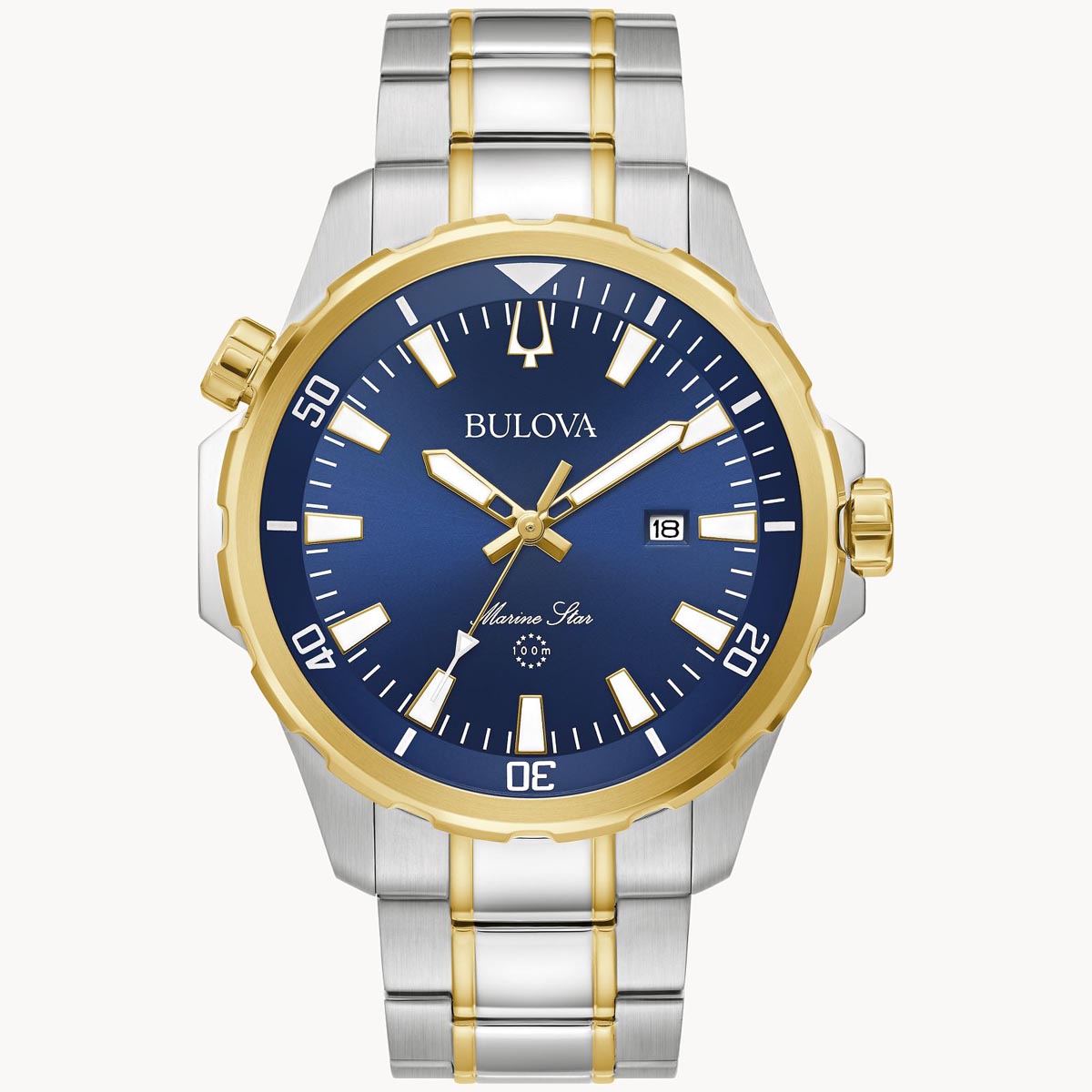 Bulova blue and gold watch sale