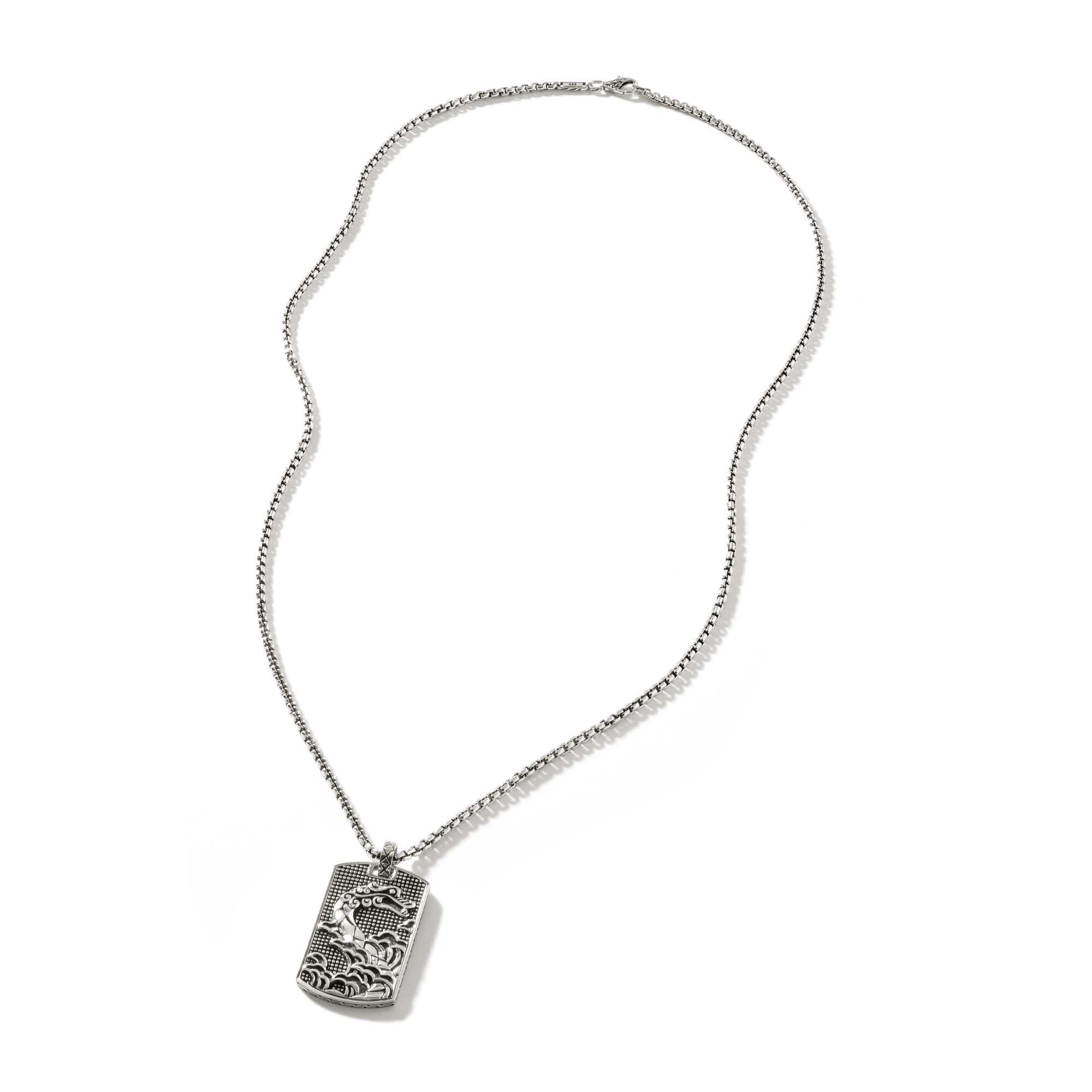 Men's Sterling Silver Dog Tag Necklace