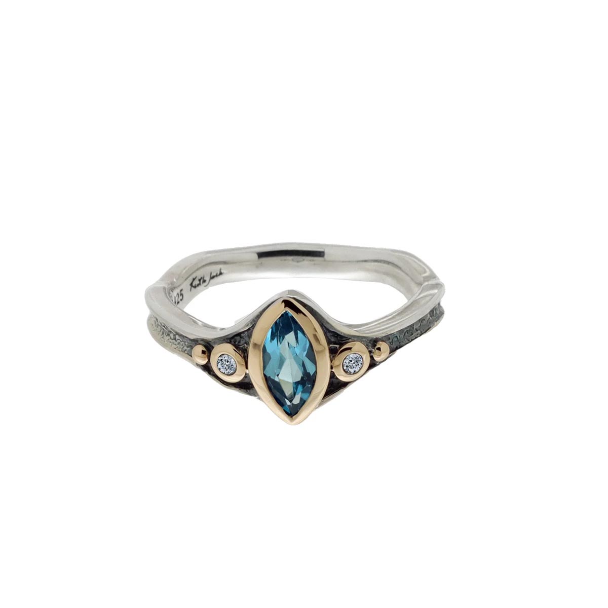 Stunning 925 Sterling Silver Blue deals Topaz Ring