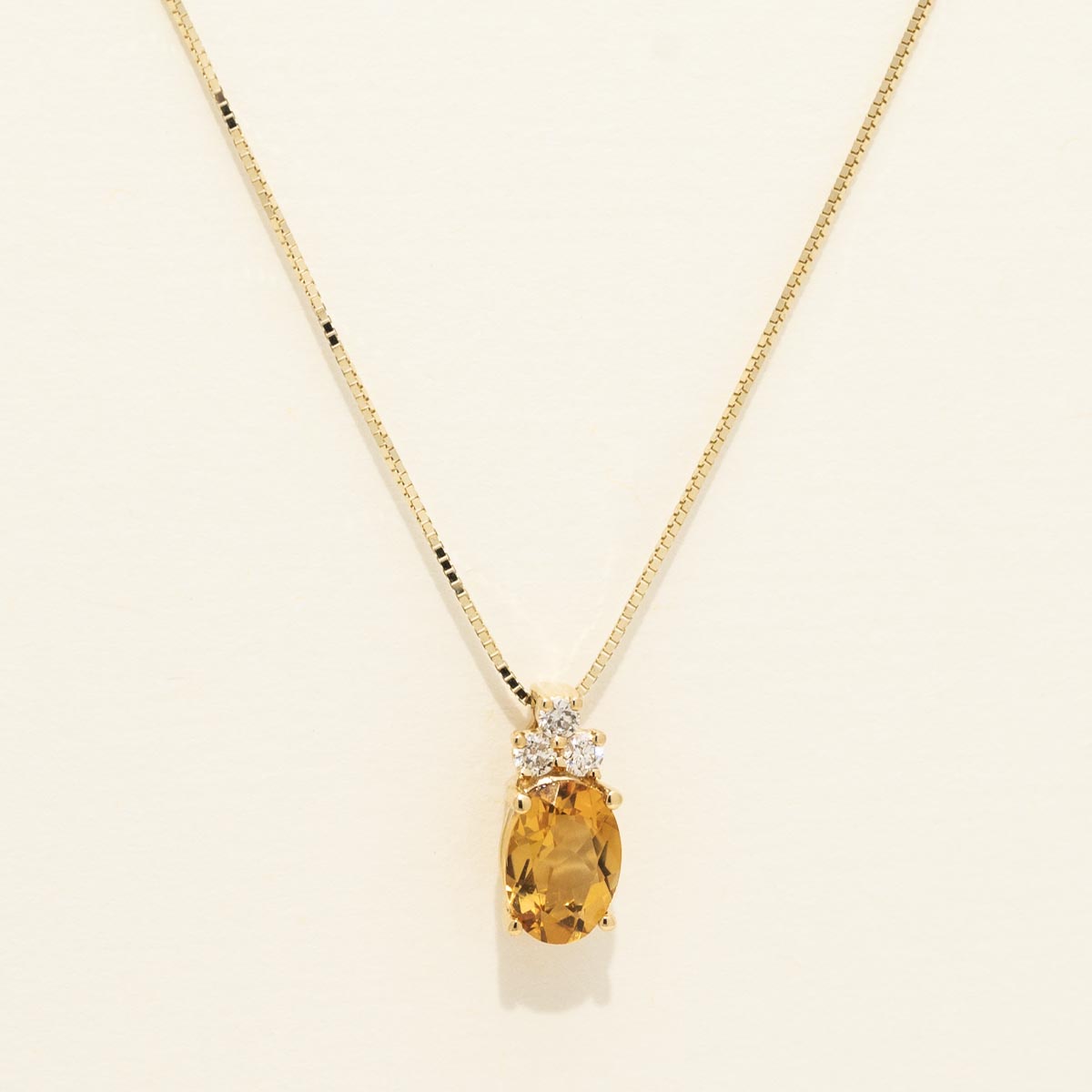 14K Gold high quality Citrine Necklace