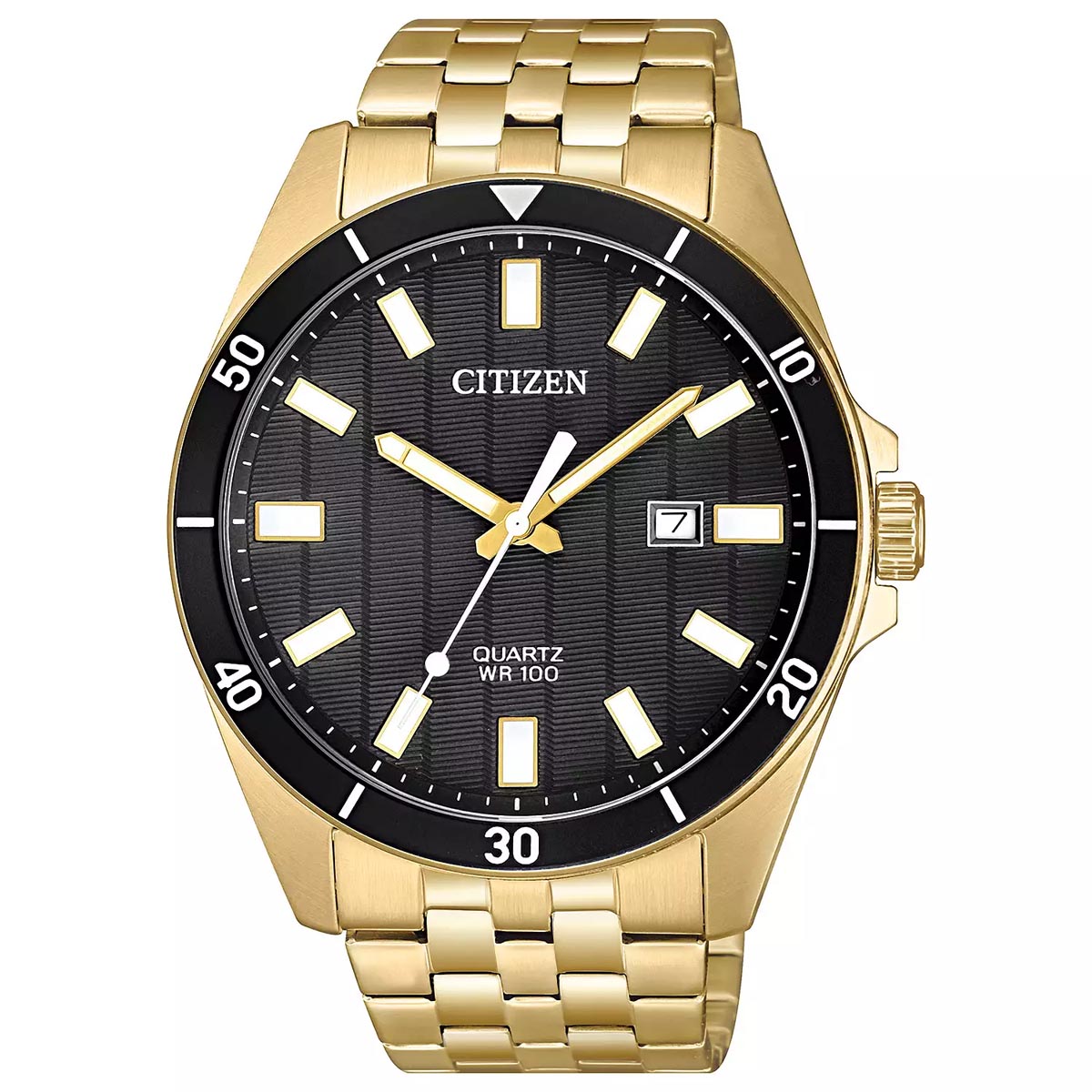 Citizen watch men's gold outlet tone stainless steel bracelet