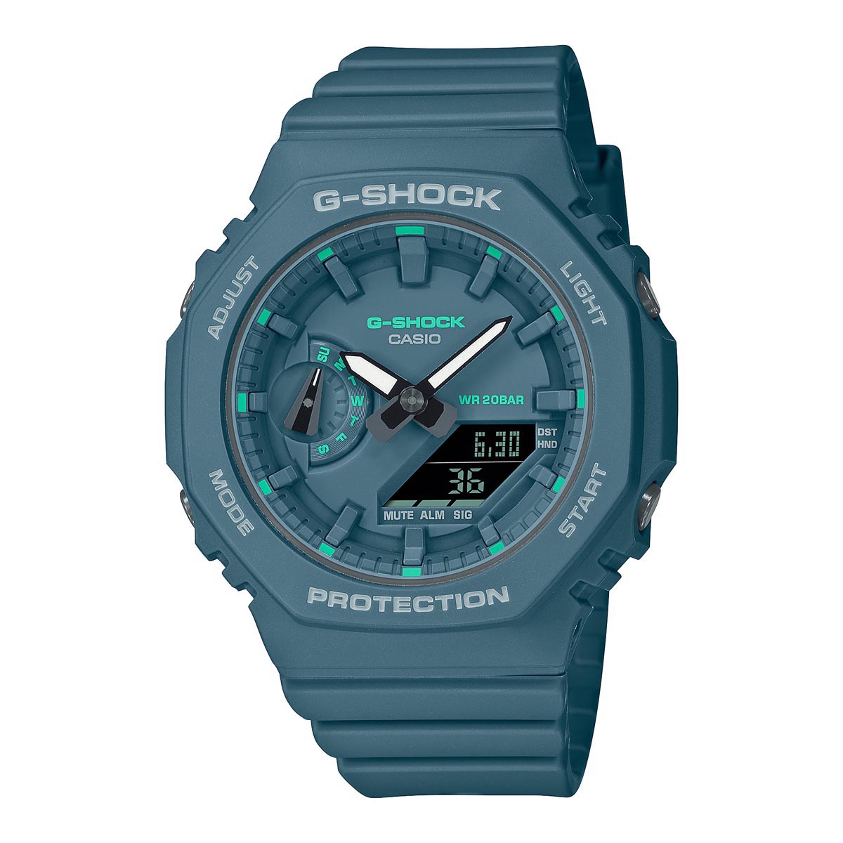 G Shock Womens Watch with Teal Dial and Teal Resin Bracelet quartz movement