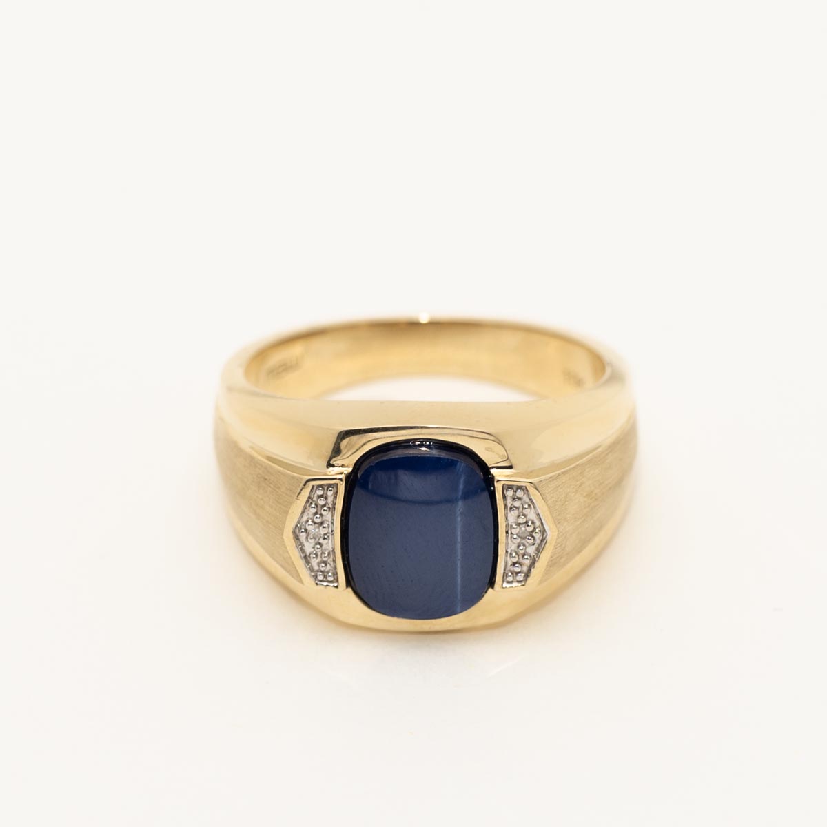 Mens 10k Gold Sapphire cheapest Ring