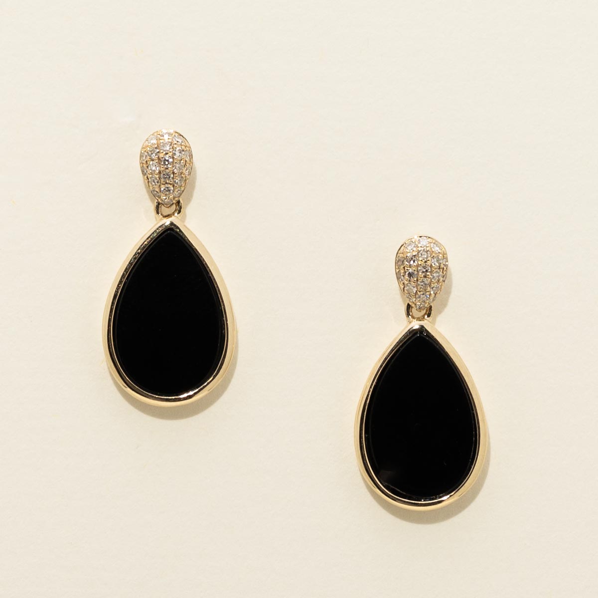 Black onyx buy gemstones gold dangle earrings