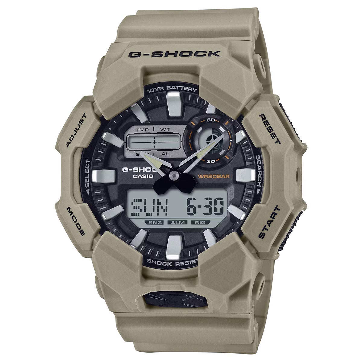 G Shock Rugged Basic Mens Watch with Beige Resin Strap quartz movemen Day s Jewelers