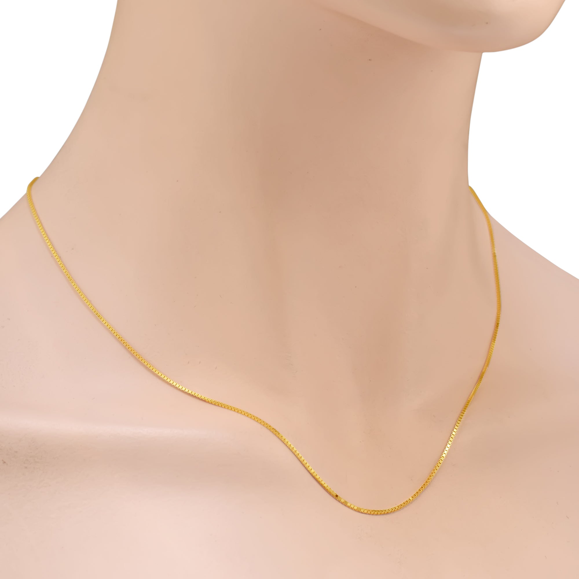 14k Gold Filled 1mm Round Box Chain Necklace - Simply Sterling