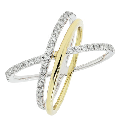 Diamond Fashion Ring in 14kt Yellow and White Gold (1/2ct tw)