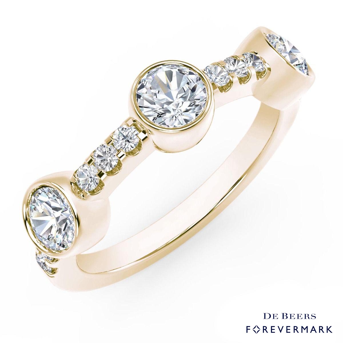 Forevermark Tribute Collection Diamond Stackable Ring in 18kt Yellow Gold (3/8ct tw)