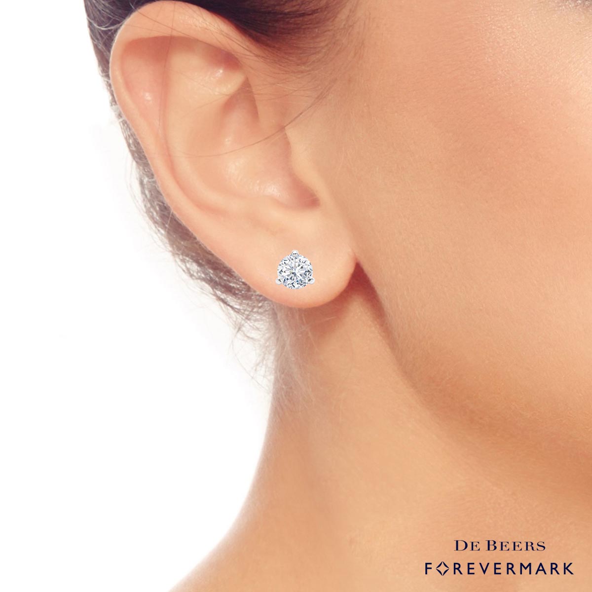 DE BEERS FOREVERMARK SOLITAIRE EARSTUDS / DE BEERS FOREVERMARK / ZEN Diamond  - US