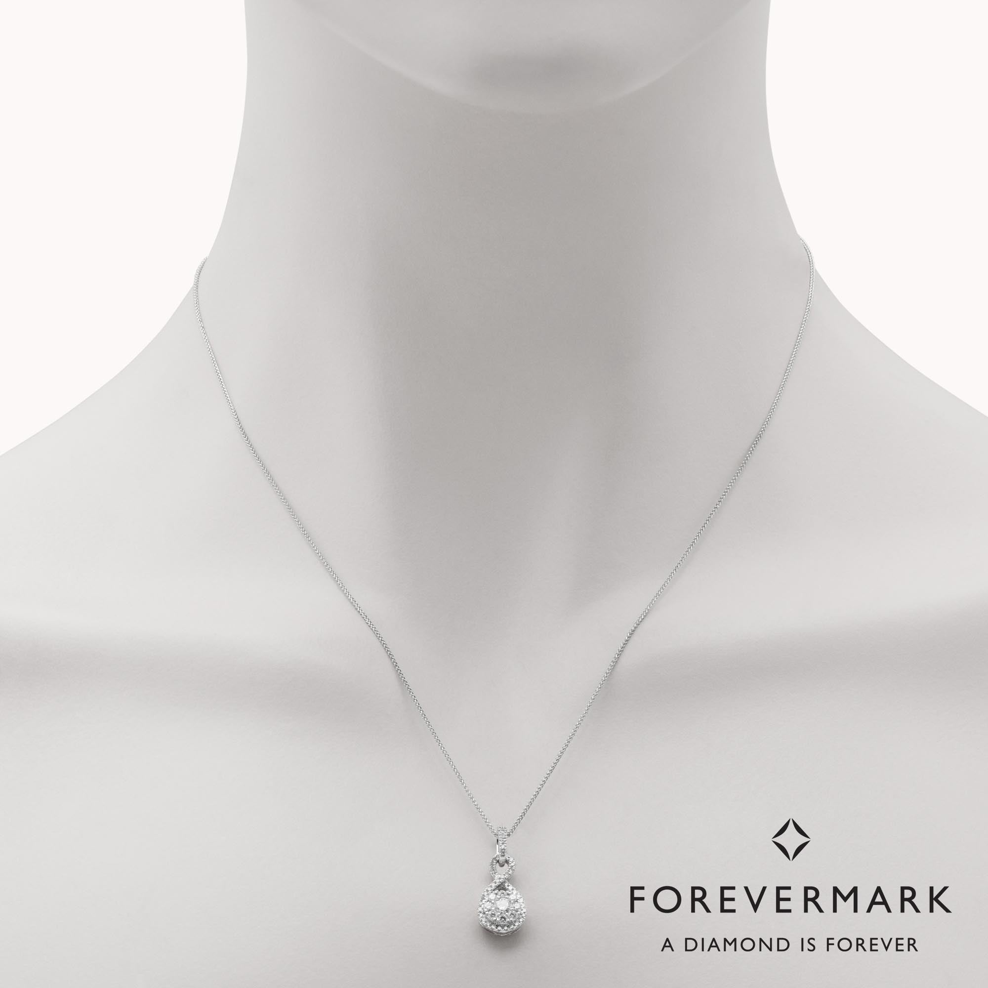 De Beers Forevermark Diamond Infinity Necklace in 18kt White Gold (1/2ct tw)