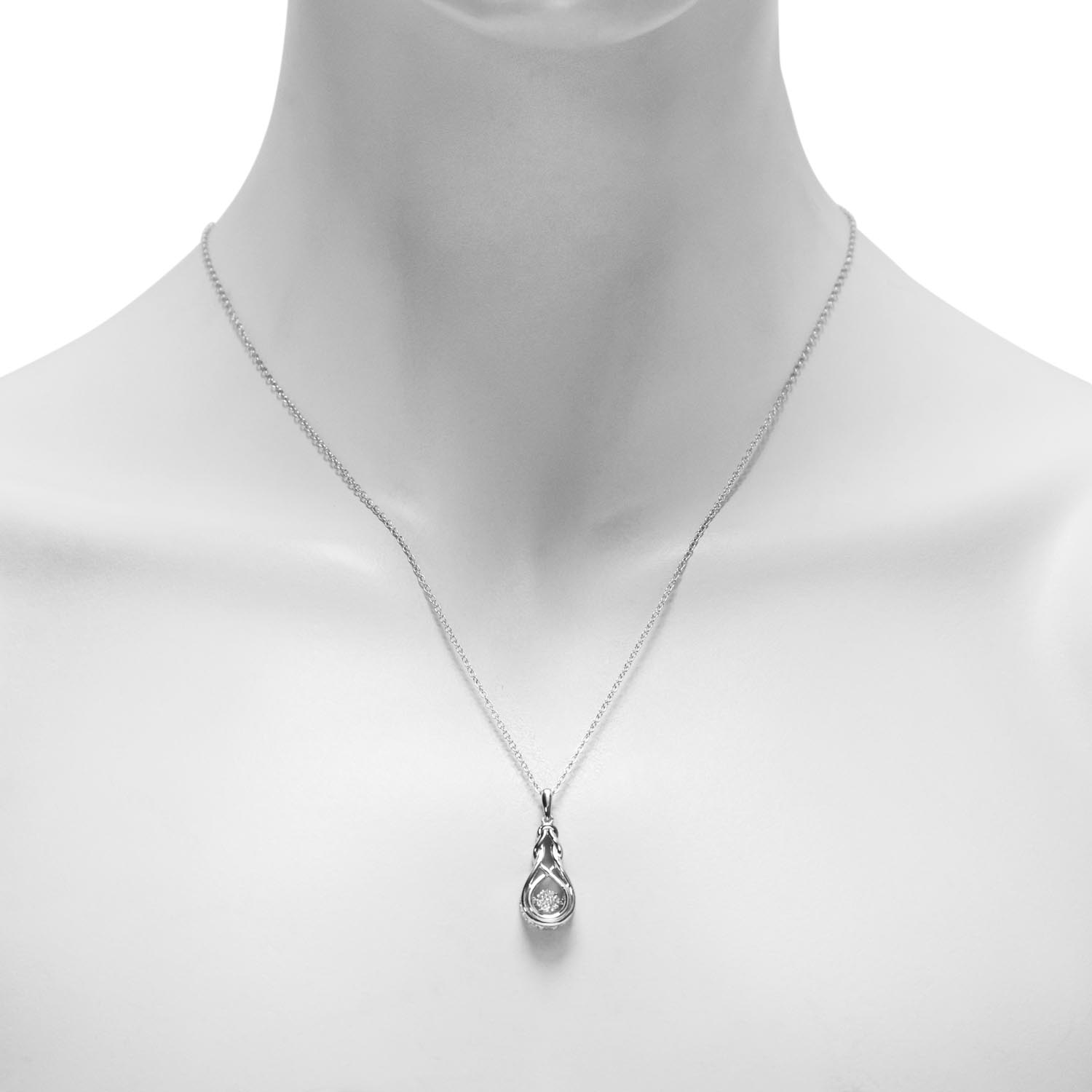 (1/20ct – Silver tw) Love Sterling Necklace in of Diamond Rhythm Jewelers Day\'s