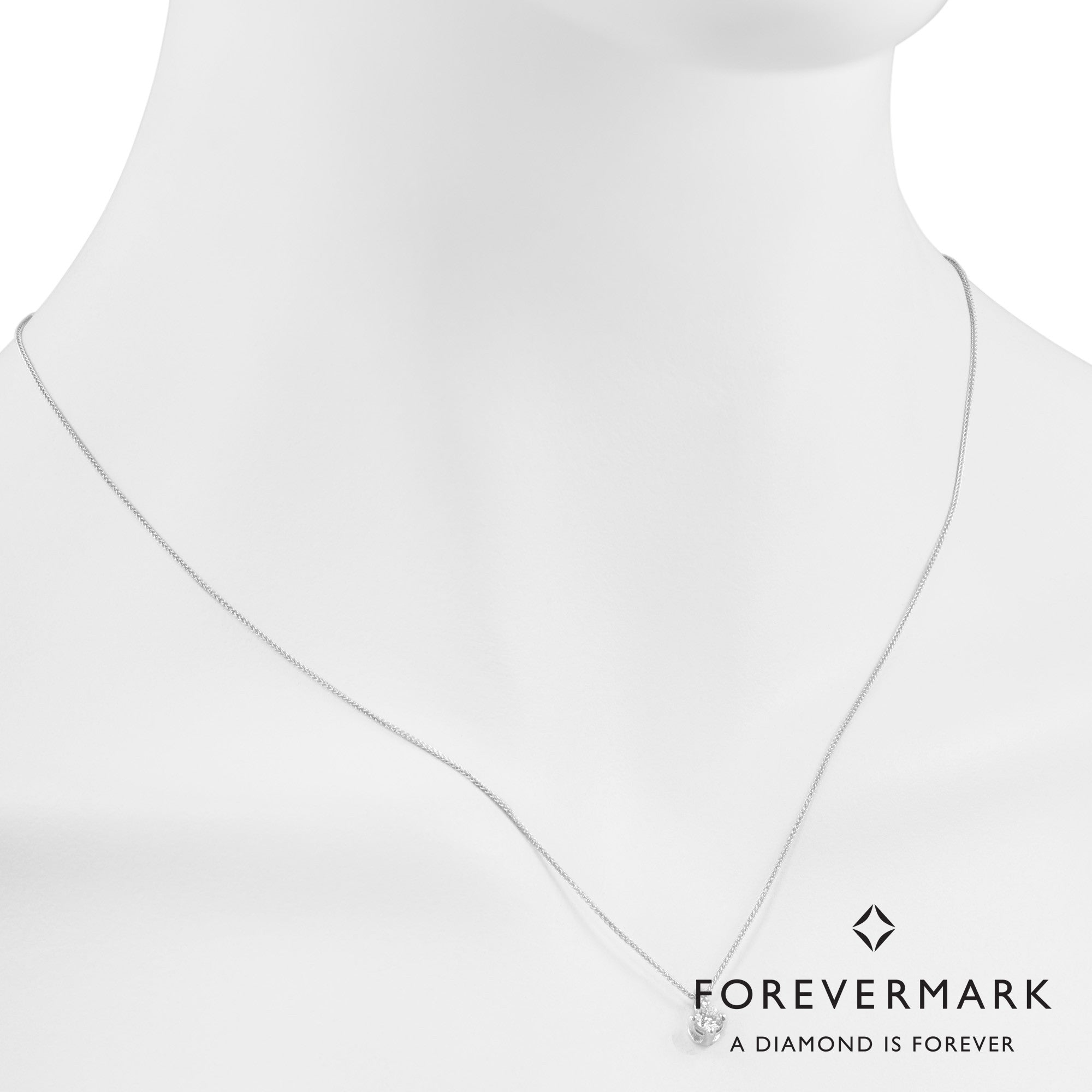 Forevermark Classic Diamond Solitaire Necklace in 18kt White Gold (1/5ct)