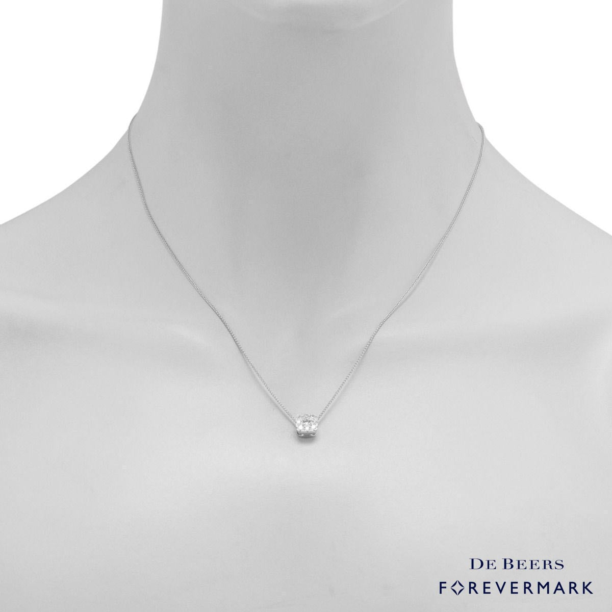 Forevermark Eternal Collection Diamond Halo Necklace in 18kt White Gold (3/8ct tw)