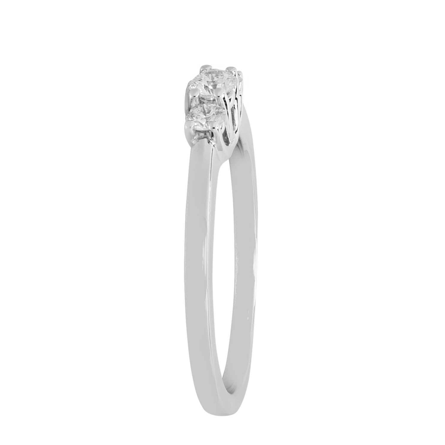 Northern Star Three Stone Diamond Engagement Ring in 14kt White Gold (1/4ct tw)