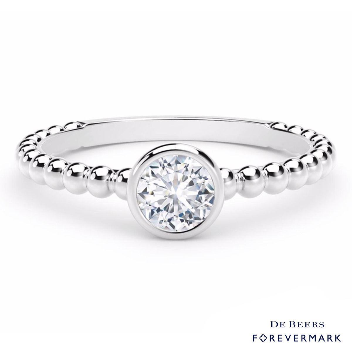 Forevermark Tribute Collection Bezel Stackable Ring in 18kt White Gold (1/4ct)