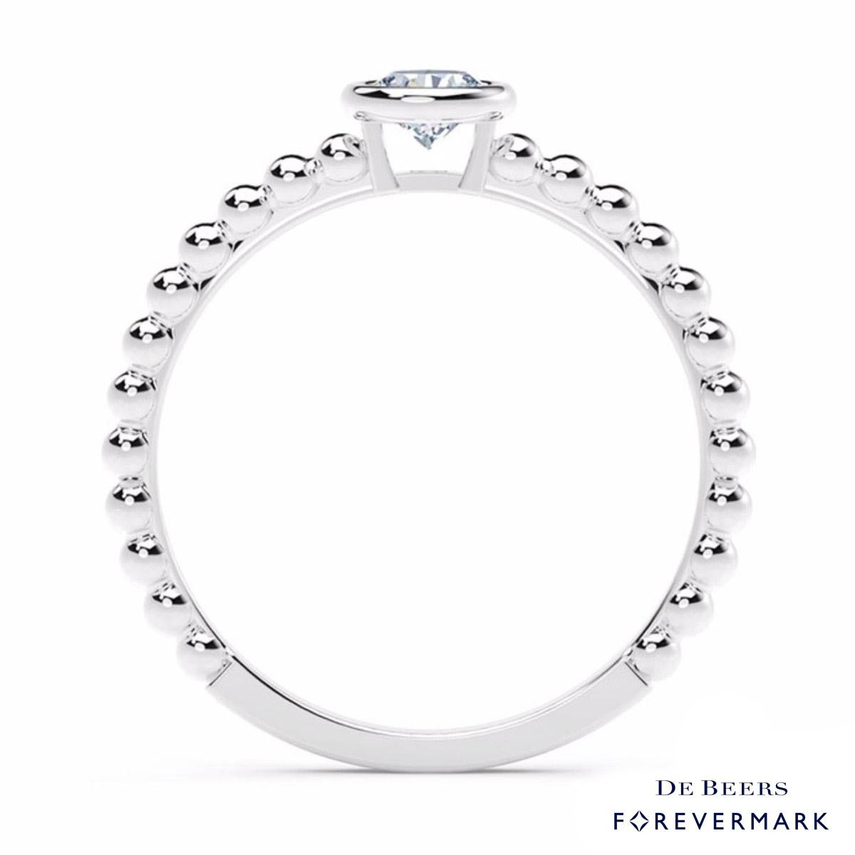 Forevermark Tribute Collection Bezel Stackable Ring in 18kt White Gold (1/4ct)