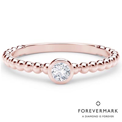 Forevermark Tribute Collection Diamond Stackable Ring in 18kt Rose Gold (1/4ct)