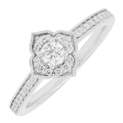 Diamond Engagement Ring in 14kt White Gold (1/3ct tw)