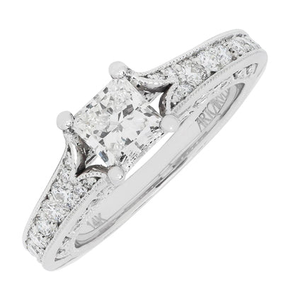 Princess Cut Diamond Engagement Ring in 14kt White Gold (1 1/5ct tw)