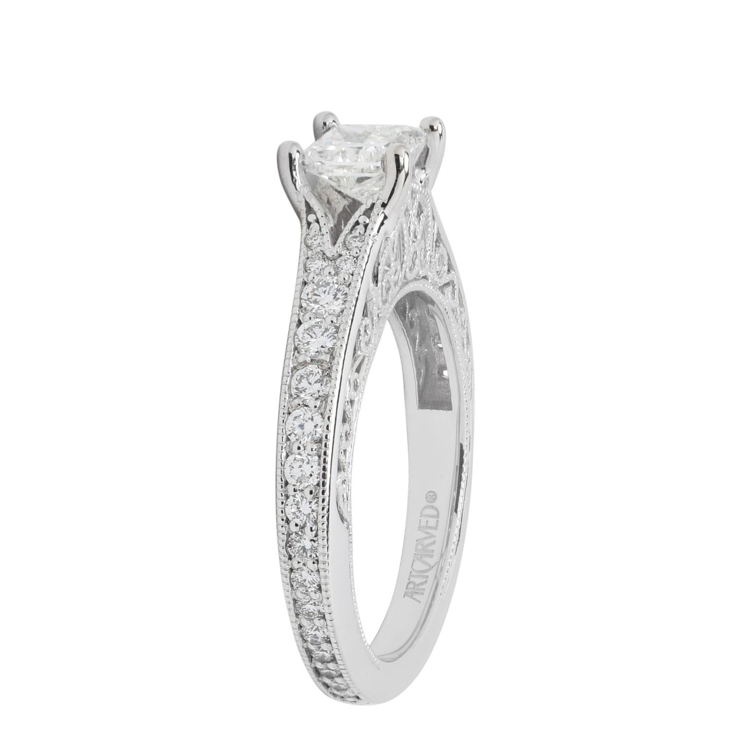 Princess Cut Diamond Engagement Ring in 14kt White Gold (1 1/5ct tw)