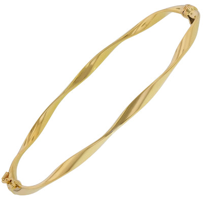 Twist Bangle Bracelet in 14kt Yellow Gold