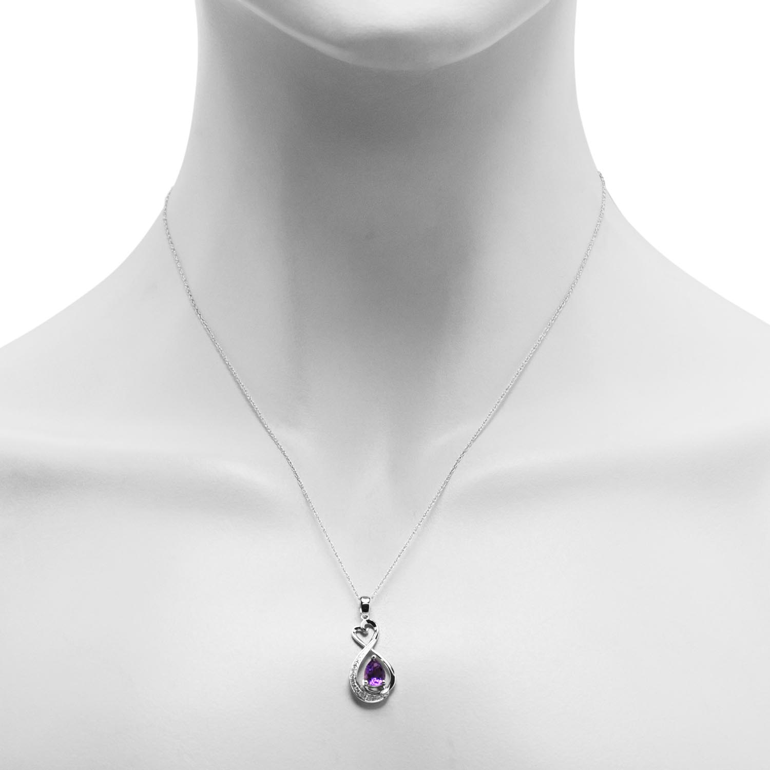 Amethyst on sale infinity necklace