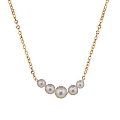 Princesse Add A Pearl Necklace in 14kt Yellow Gold (3mm to 4.5mm pearl ...