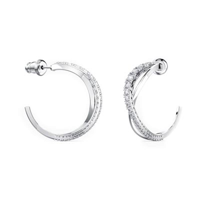 Swarovski Crystal Twist Hoop Earrings