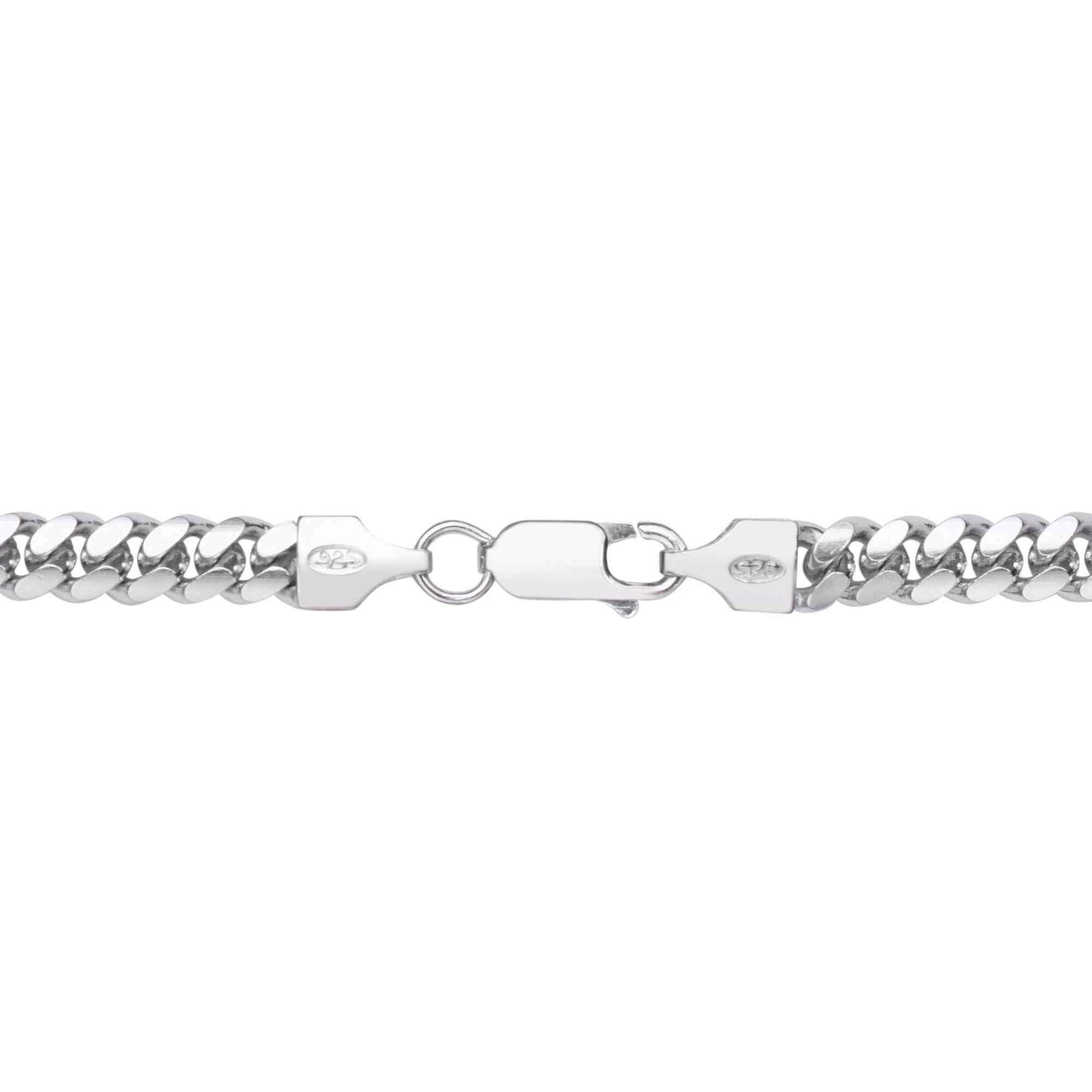 Miami Cuban Link Chain in Sterling Silver (22 inches and 4.9mm wide)