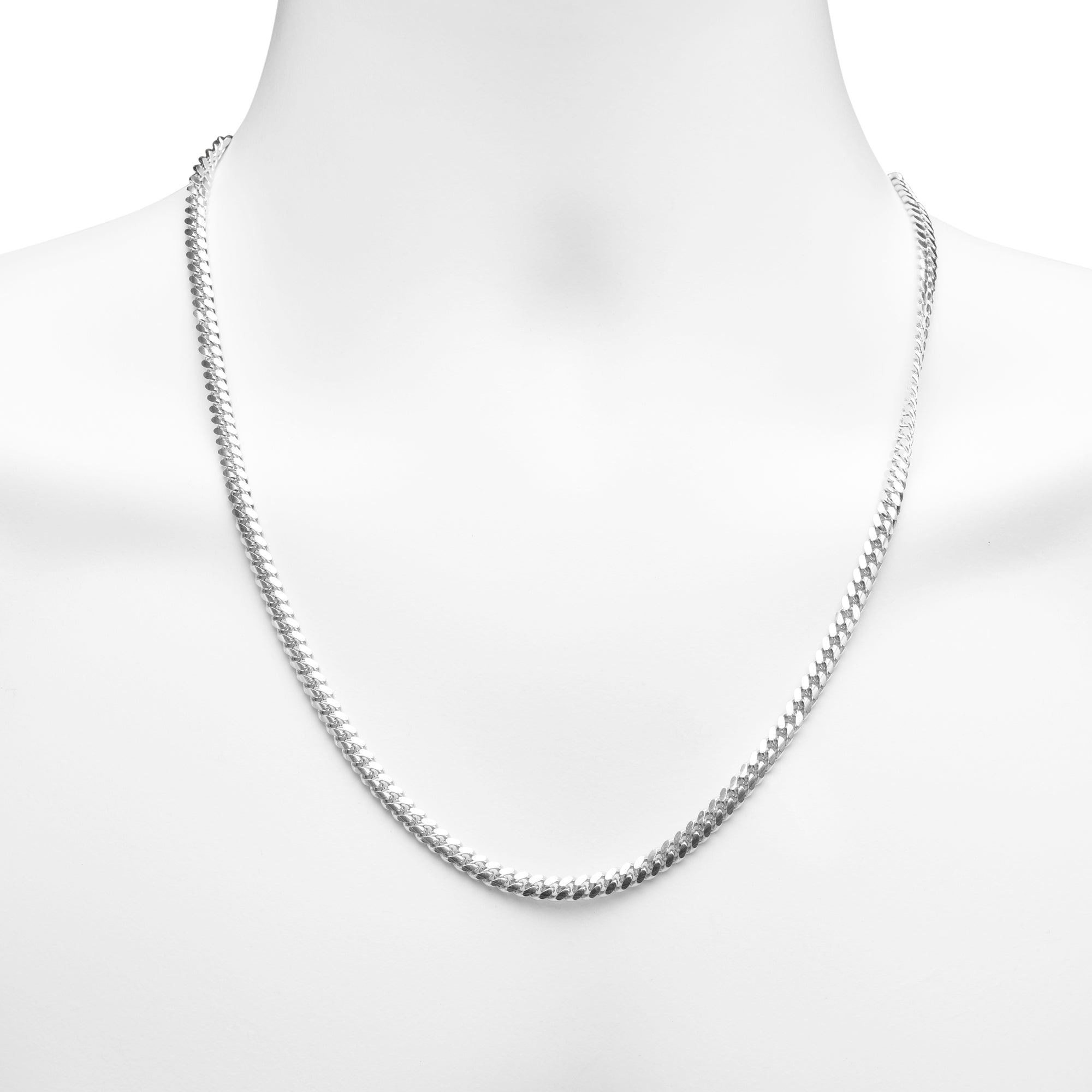 Miami Cuban Link Chain in Sterling Silver (22 inches and 4.9mm wide)