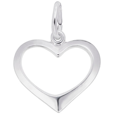 Rembrandt Open Heart Charm in Sterling Silver