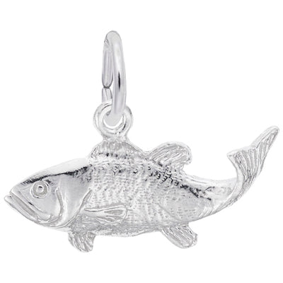 Rembrandt Trout Fish Charm in Sterling Silver