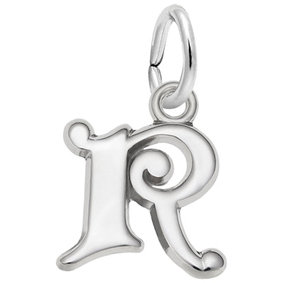 Rembrandt "R" Initial Charm in Sterling Silver