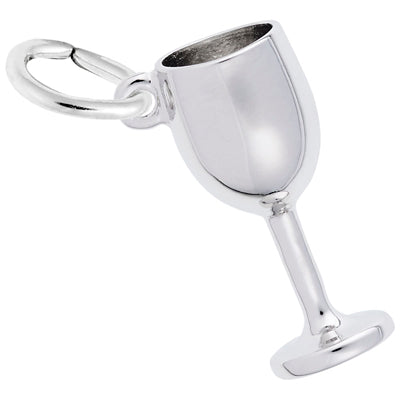 Rembrandt Wine Glass Charm in Sterling Silver