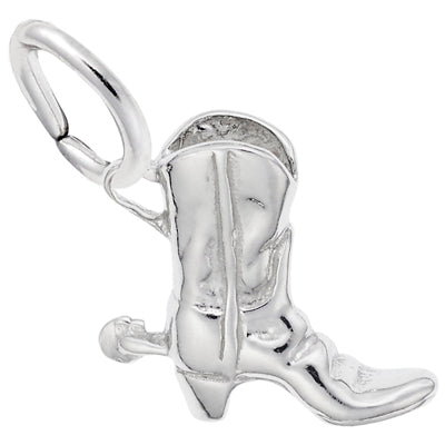 Cowboy Boot Charm in Sterling Silver