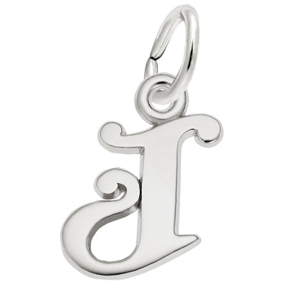 Rembrandt "J" Initial Charm in Sterling Silver