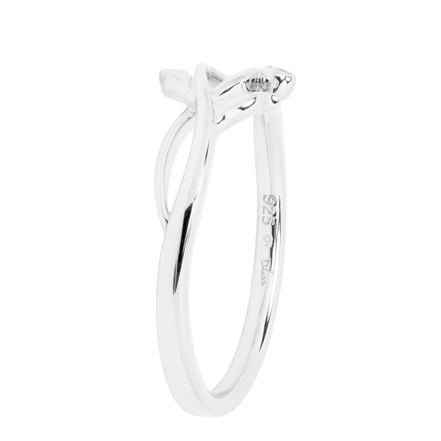 Diamond Vine Ring in Sterling Silver (.01ct)