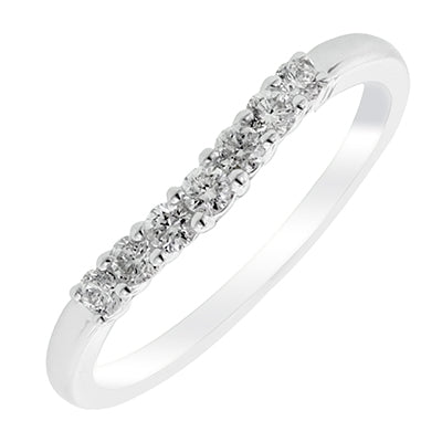 Diamond Curved Band in 14kt White Gold (1/4ct tw)