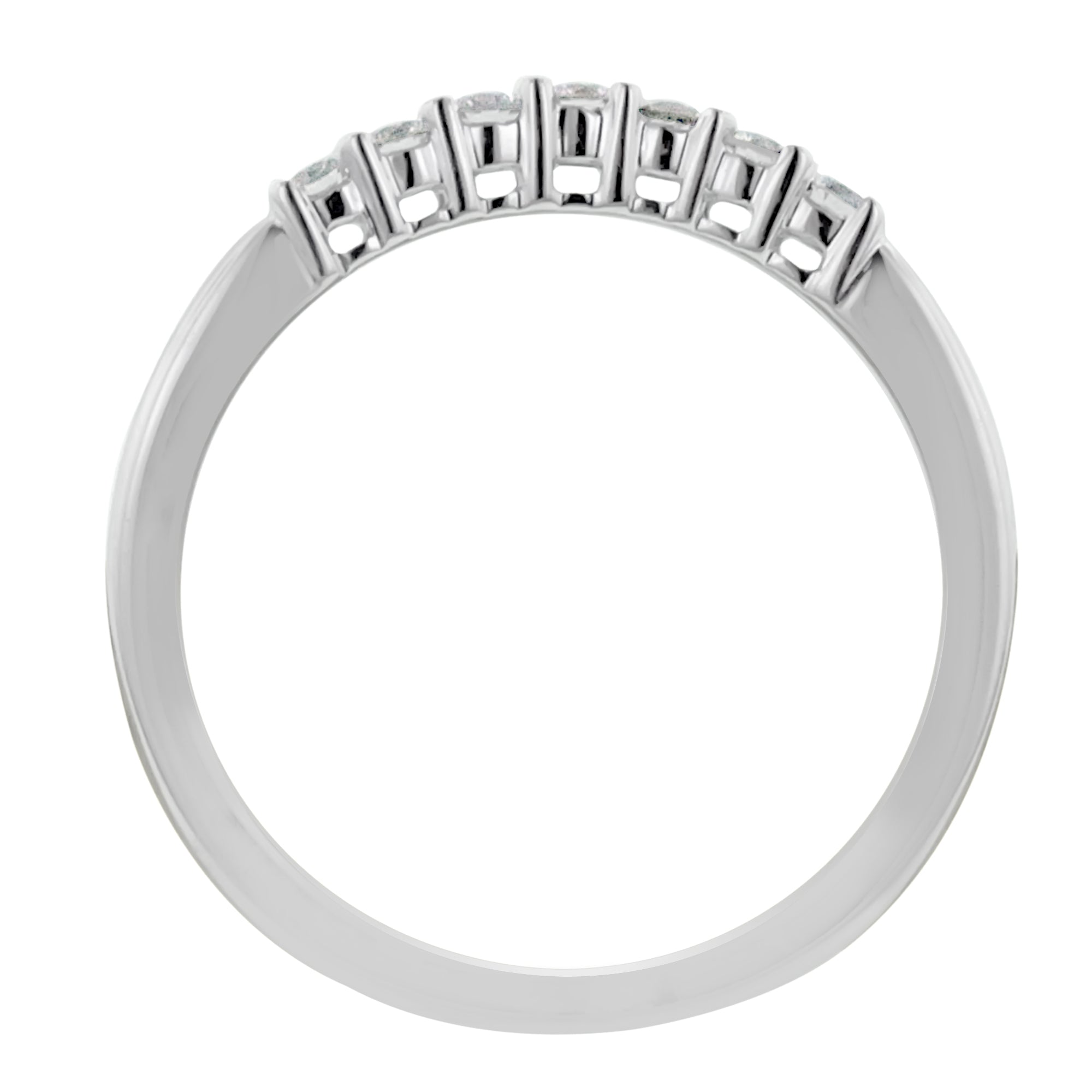 Diamond Curved Band in 14kt White Gold (1/4ct tw)