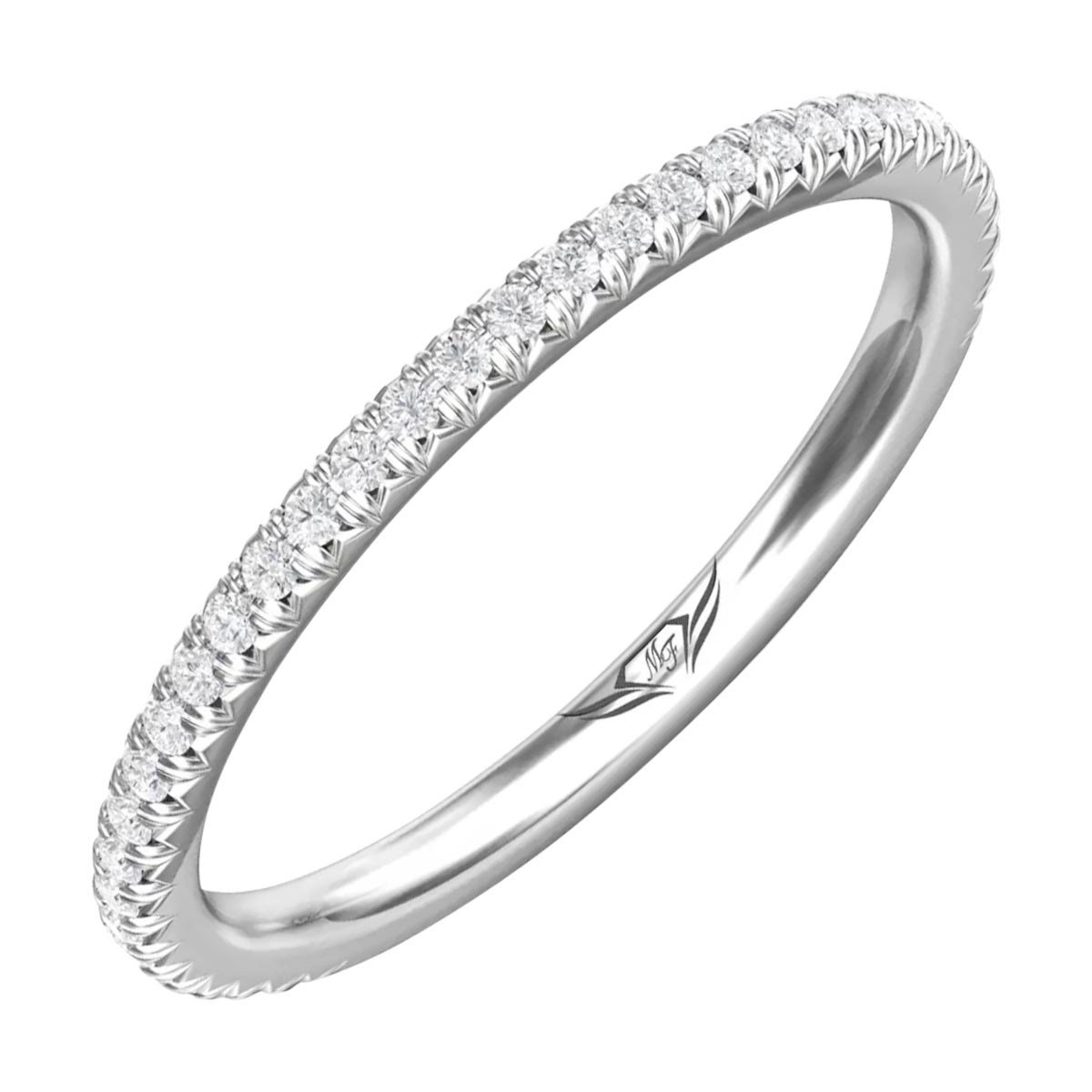 Martin Flyer Diamond Wedding Band in 14kt White Gold (1/5ct tw)