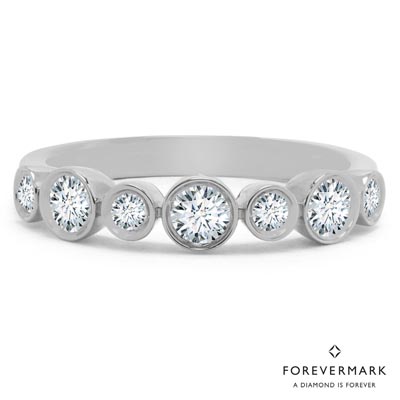 Forevermark Tribute Collection Diamond Bezel Ring in 18kt White Gold (3/8ct tw)