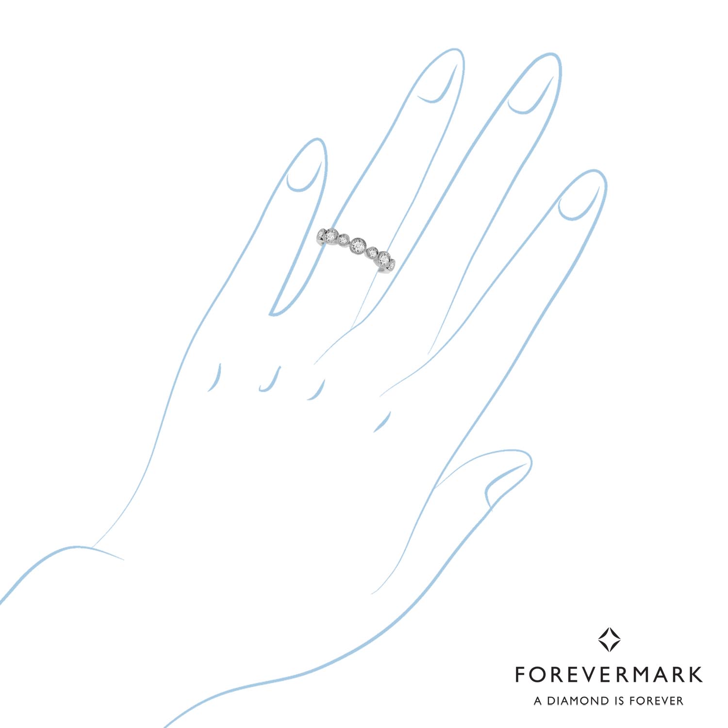 Forevermark Tribute Collection Diamond Bezel Ring in 18kt White Gold (3/8ct tw)