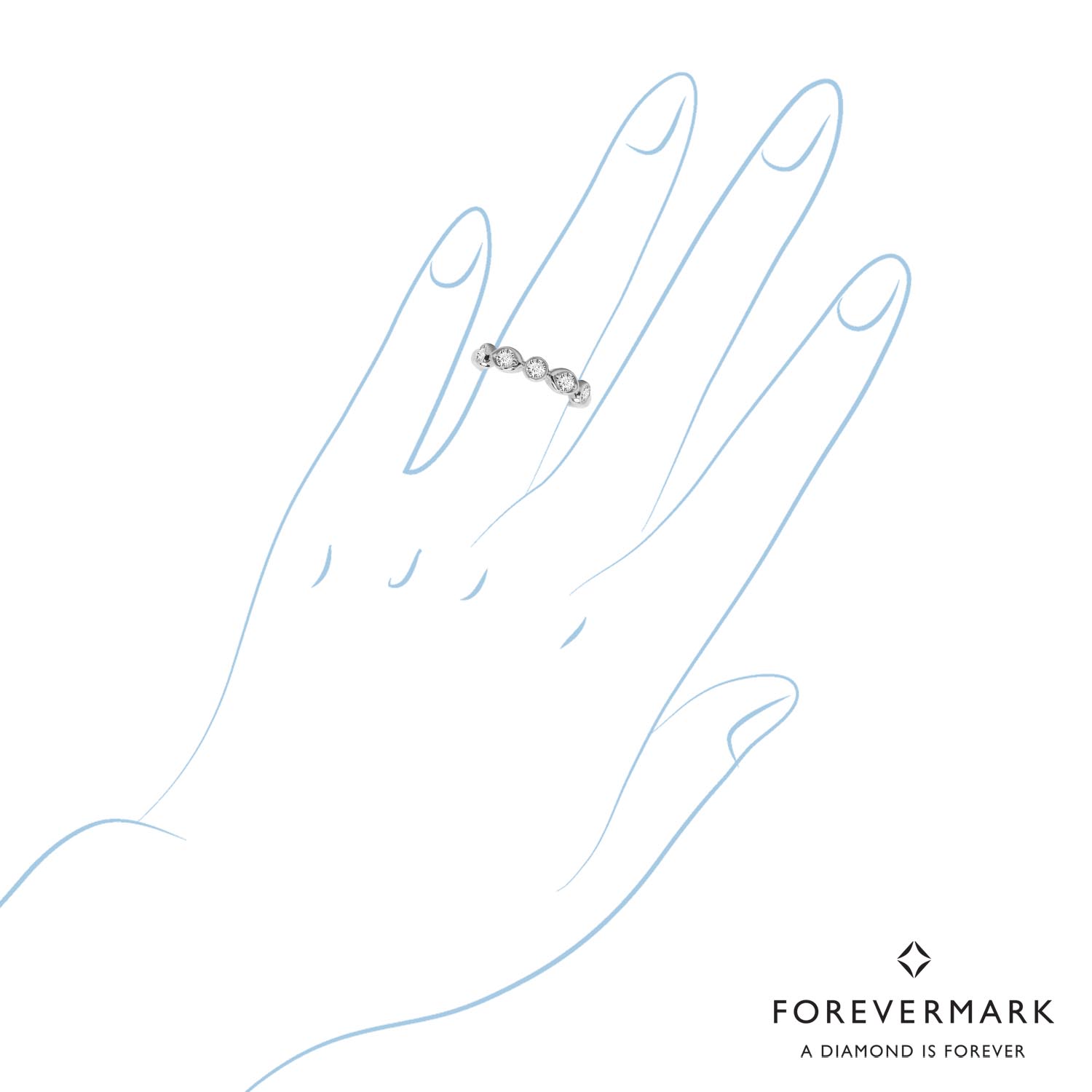 Forevermark Tribute Collection Diamond Stackable Band in 18kt White Gold (1/2ct tw)