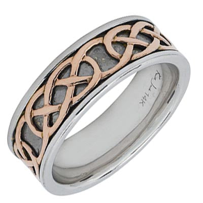 Keith Jack Ring in 14kt White and Rose Gold (size 6 1/2)