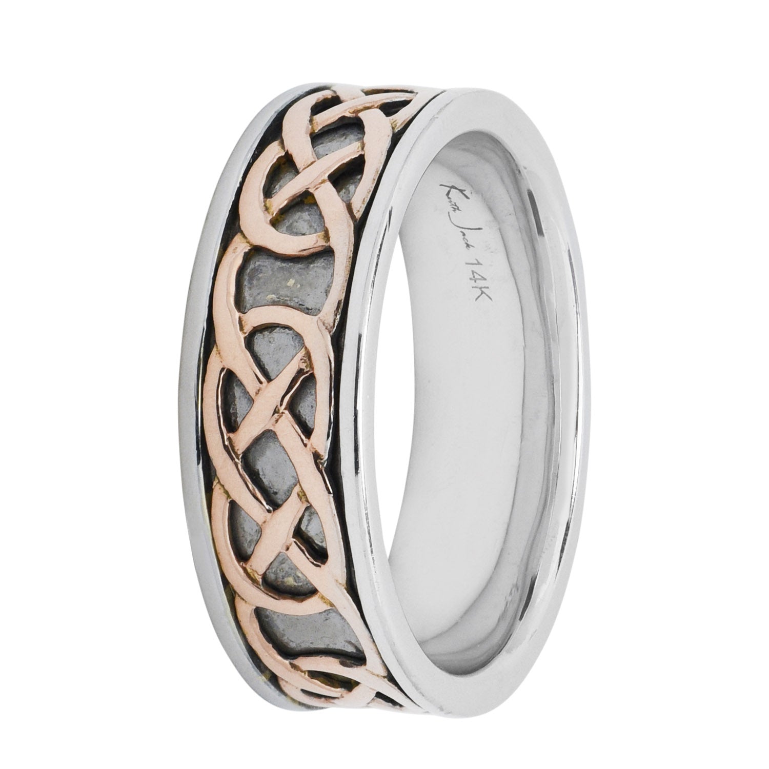 Keith Jack Ring in 14kt White and Rose Gold (size 6 1/2)